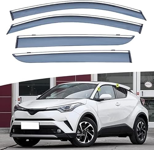 Windabweiser Regenabweiser für Toyota CHR IZOA 2016-2022,Autofenster Wetterschutz Integrierten Deflektoren,Hochwertiges Sonnenschutz Autozubehör von WNFVYP
