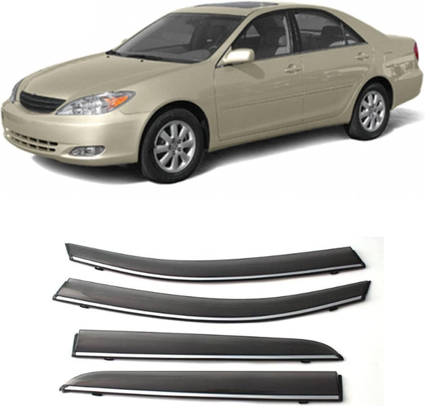 Windabweiser Regenabweiser für Toyota Camry XV30 2002 2003 2004 2005 2006,Autofenster Wetterschutz Integrierten Deflektoren,Hochwertiges Sonnenschutz Autozubehör Windabweiser Regenabweiser für Toyota Camry XV30 2002 2003 2004 2005 2006,Autofenster Wetterschutz Integrierten Deflektoren,Hochwertiges Sonnenschutz Autozubehör von WNFVYP