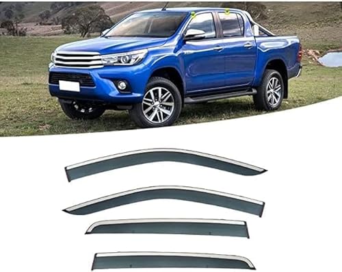 Windabweiser Regenabweiser für Toyota Hilux 2015+,Autofenster Wetterschutz Integrierten Deflektoren,Hochwertiges Sonnenschutz Autozubehör von WNFVYP