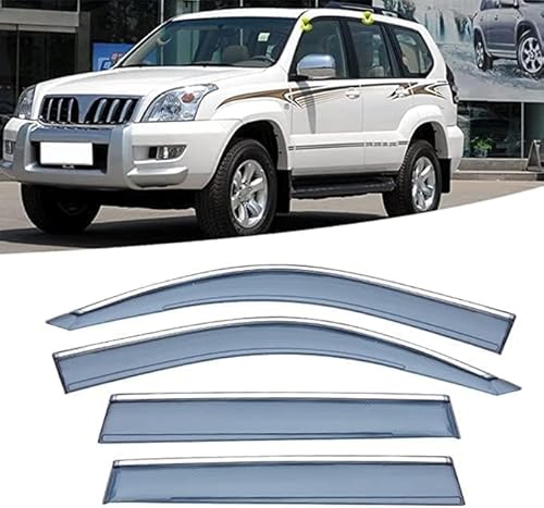 Windabweiser Regenabweiser für Toyota Prado 2003-2009,Autofenster Wetterschutz Integrierten Deflektoren,Hochwertiges Sonnenschutz Autozubehör von WNFVYP