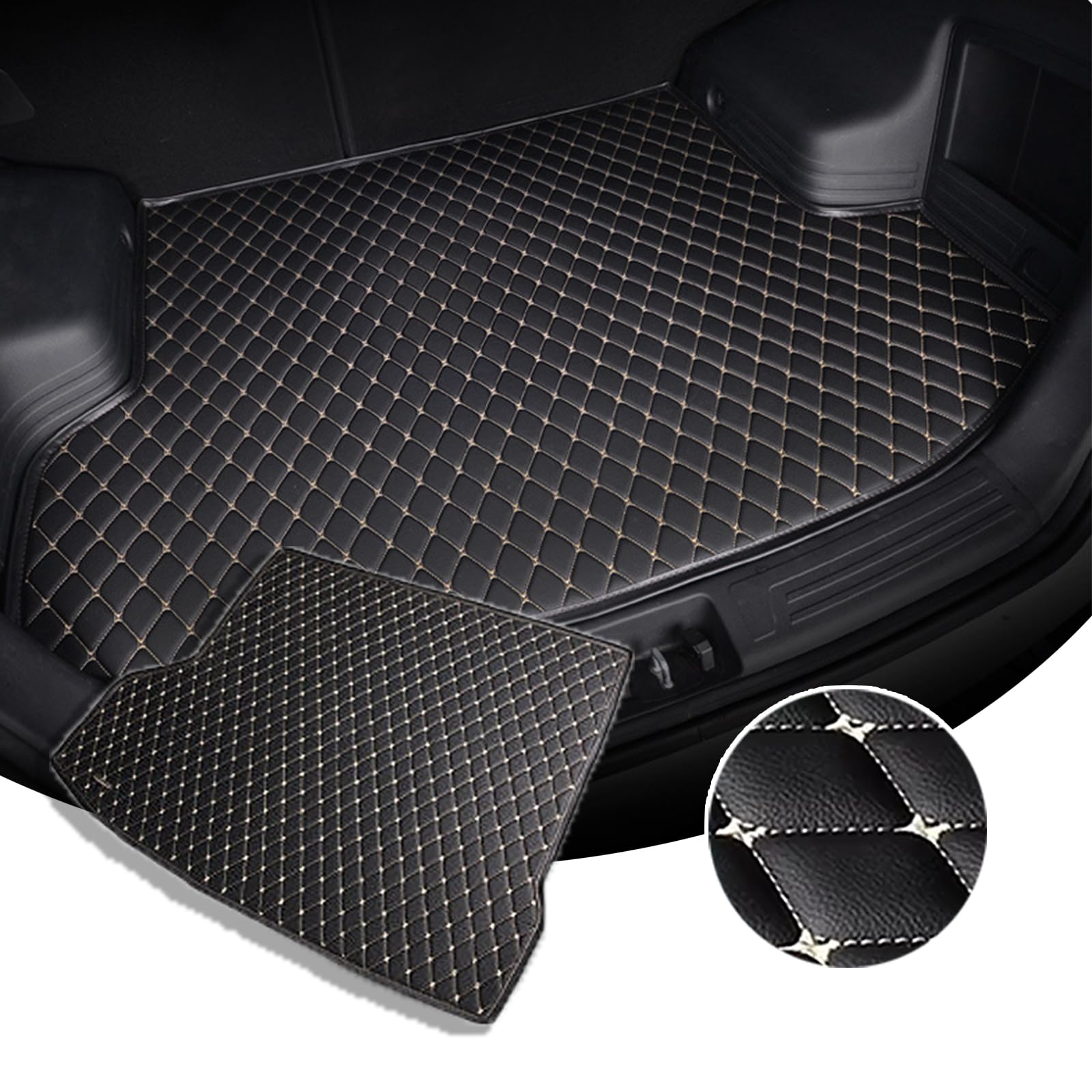 Kofferraumschutz für Acura CDX 2016-2021 - wasserdichte Oberfläche - Perfekt Passenden Kofferraummatte - rutschfeste Schutzmatte für Kofferraum Camping u.v.m.,Black-Beige Kofferraumschutz für Acura CDX 2016-2021 - wasserdichte Oberfläche - Perfekt Passenden Kofferraummatte - rutschfeste Schutzmatte für Kofferraum Camping u.v.m.,Black-Beige von WNLIBO