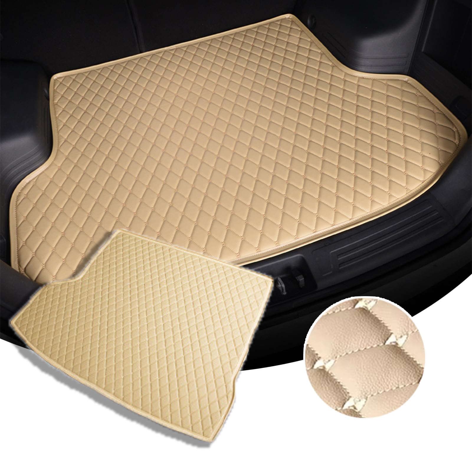 Kofferraumschutz für Genesis G70 2022-2024 - wasserdichte Oberfläche - Perfekt Passenden Kofferraummatte - rutschfeste Schutzmatte für Kofferraum Camping u.v.m.,Light-Beige Kofferraumschutz für Genesis G70 2022-2024 - wasserdichte Oberfläche - Perfekt Passenden Kofferraummatte - rutschfeste Schutzmatte für Kofferraum Camping u.v.m.,Light-Beige von WNLIBO