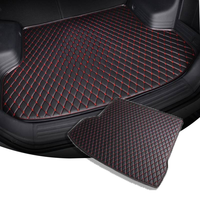 Kofferraumschutz für Genesis GV70 2023-2024 - wasserdichte Oberfläche - Perfekt Passenden Kofferraummatte - rutschfeste Schutzmatte für Kofferraum Camping u.v.m.,Black-Red von WNLIBO