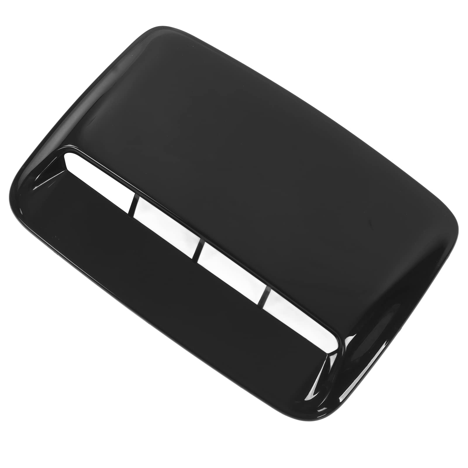 Hauben-Lufthutzen-Abdeckung, glänzend schwarz Motorhauben-Luftauslassrahmen ABS Universal Einzigartig für Automodifikation von Wnesy