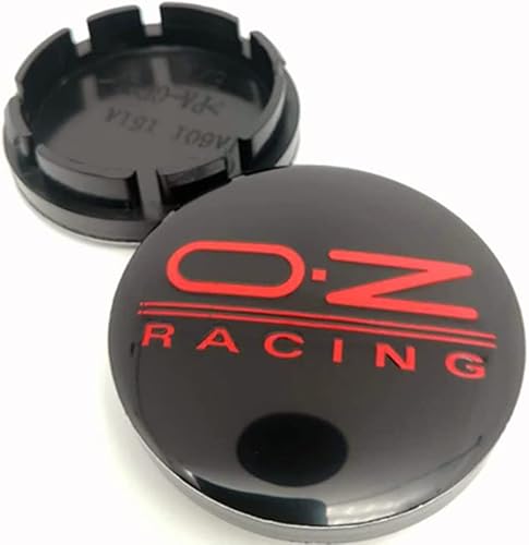 Nabendeckel 4 STÜCKE 56mm für OZ Racing Car Rad Center Hub Cap Auto Styling Felgen Abdeckung Badge Emblem Aufkleber Radnabenkappen,E-56MM von WOAFEY