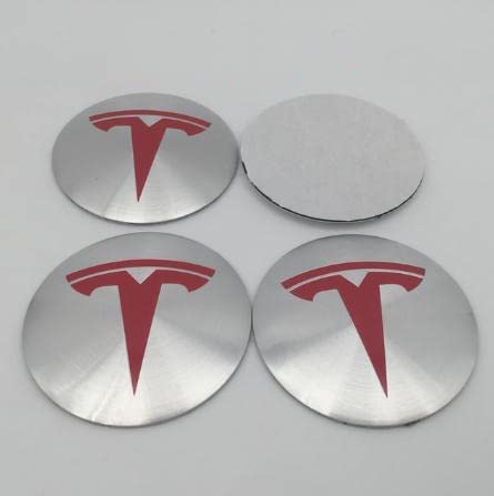 Nabendeckel 4 STÜCKE 56mm für Tesla Model 3 X Y S Car Rad Center Hub Cap Auto Styling Felgen Abdeckung Badge Emblem Aufkleber Radnabenkappen,C von WOAFEY