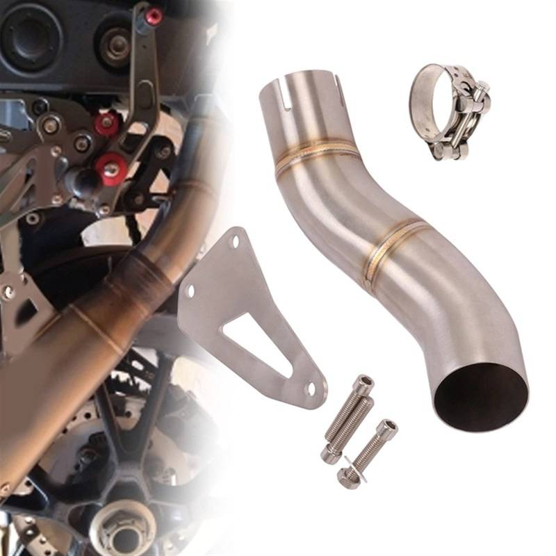 Auspuff Zubehör Für TRIUMPH SPEED TRIPLE 1050 Triple Speed R 1050 SPEED TRIPLE 94R 2011–2017, Modifizierter Einzelauspuff, Motorrad-Auspuff-Mittelverbindungsrohr von WOBBLO