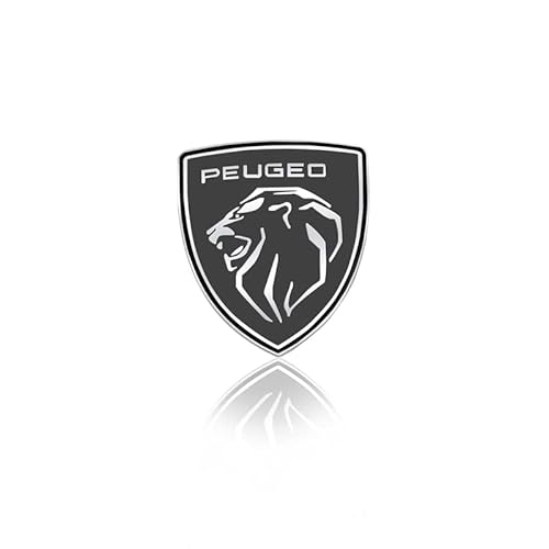Auto-Logo für Peugeot 208 2019-2023, Metall Emblem Autoaufkleber Logo Autoabzeichen Selbstklebend Abzeichen Anbauteile Flügel Spiegel-Prozess Auto-Zubehör,Black von WOBBLO