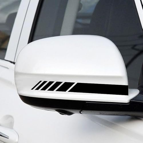 Autospiegel Aufkleber für Citroen C1, Vinyl Rückspiegel-Aufkleber Auto-Streifen-Aufkleber Anti-Kratzer Wasserdicht Auto-Styling Autoaufkleber,Black von WOBBLO