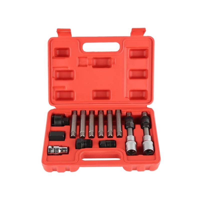 WODFARR 13 Stück Generator Belt Disc Removal Tool Red (Werkzeug zum Entfernen von Riemenscheiben, Generator) von WODFARR