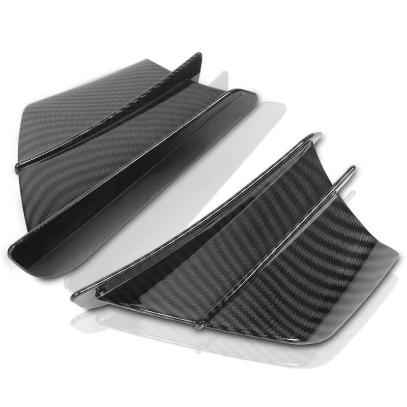 WODHMIEY Motorrad Winglet, 1 Pair Kohlefaser-Optik Motorrad Wings, Side Wind Spoiler Universal Motorrad Tuning ZubehöR Kompatibel Mit Den Meisten MotorräDern, aus ABS-Material von WODHMIEY