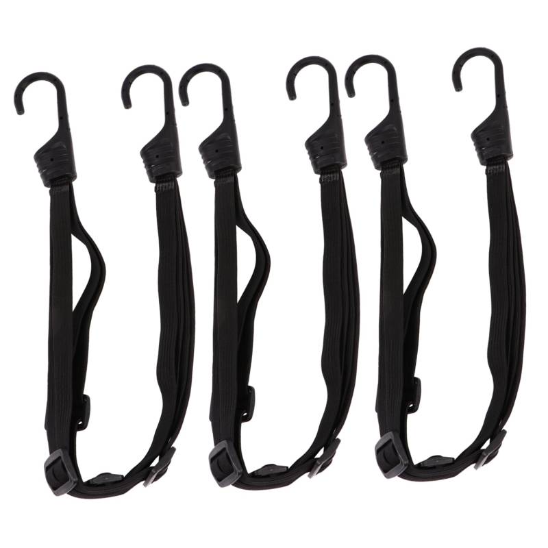 WOFASHPURET 3 Stück Gepäckband Motorrad spanngurt Gepäckgurte Ladungsgurte ratschen Gepäckspanner Gepäck elastische Kordel Motorrad elastisches Seilband Spanngurte Gummi Schwarz von WOFASHPURET