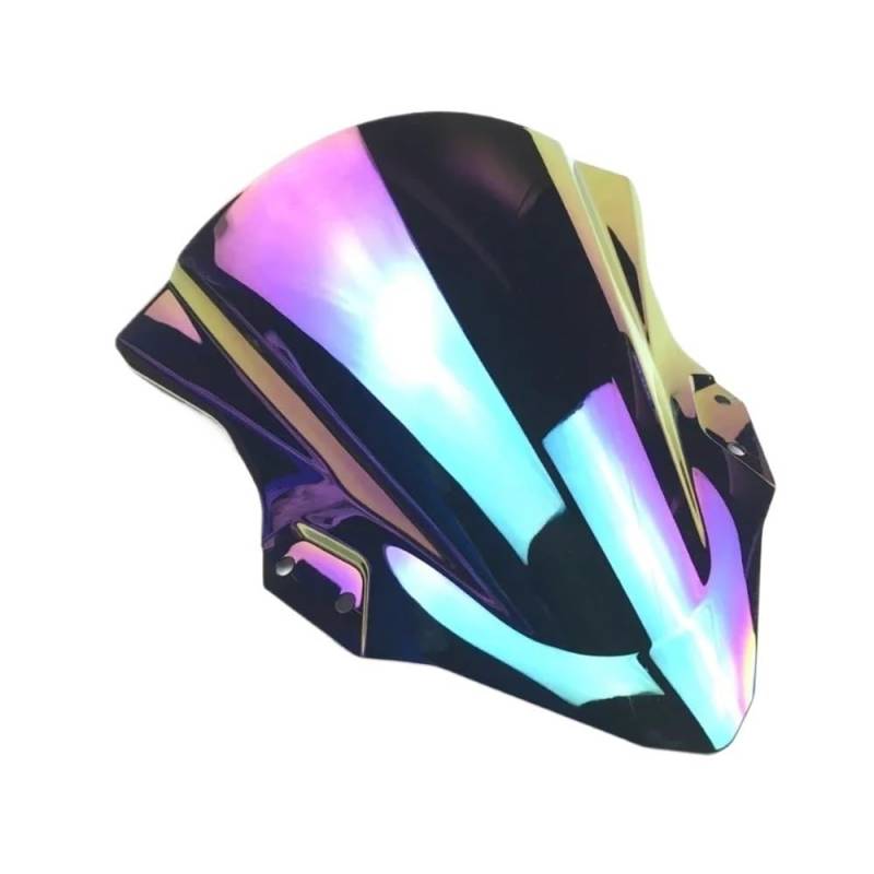 Windabweiser Windschild Motorrad Double Bubble Windschutzscheibe Deflektor Schutz Wind Bildschirm Für Für NI&NJA400 Für EX400 2018 2019-2023 von WOHOOD