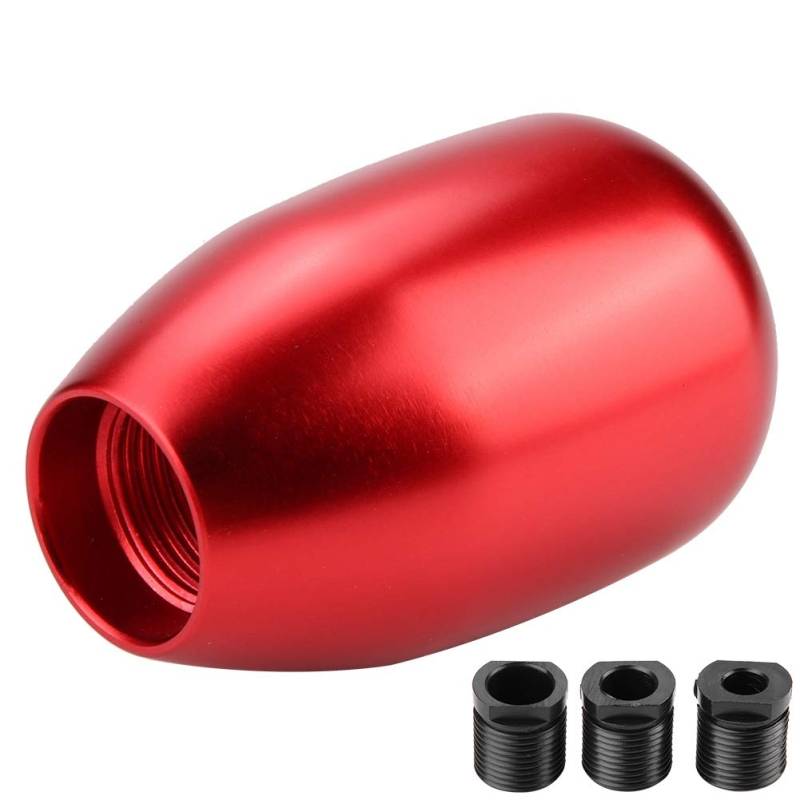 5 -Geschwindigkeitshandbuch -Schaltknauf, Auto -Metall -Zahnstabhebel mit 8/10/12 -mm -Adaptern Universal Ersatzgetriebe für 5 Geschwindigkeitswagen (8 Farben erhältlich) (Rot) von WOHPNLE