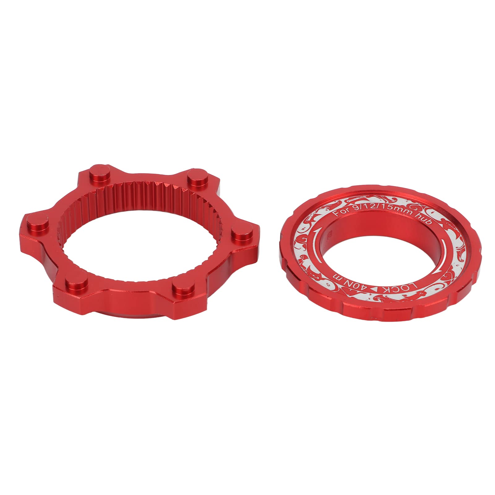 Bike Center Lock Adapter, Aluminium -Legierungsrad -Fahrrad -Hub -Adapter 6 Bolzenrotoradapter für Bergbikes Einfach Installieren Sie das Fahrradkonvertierungswerkzeug (Rot) von WOHPNLE