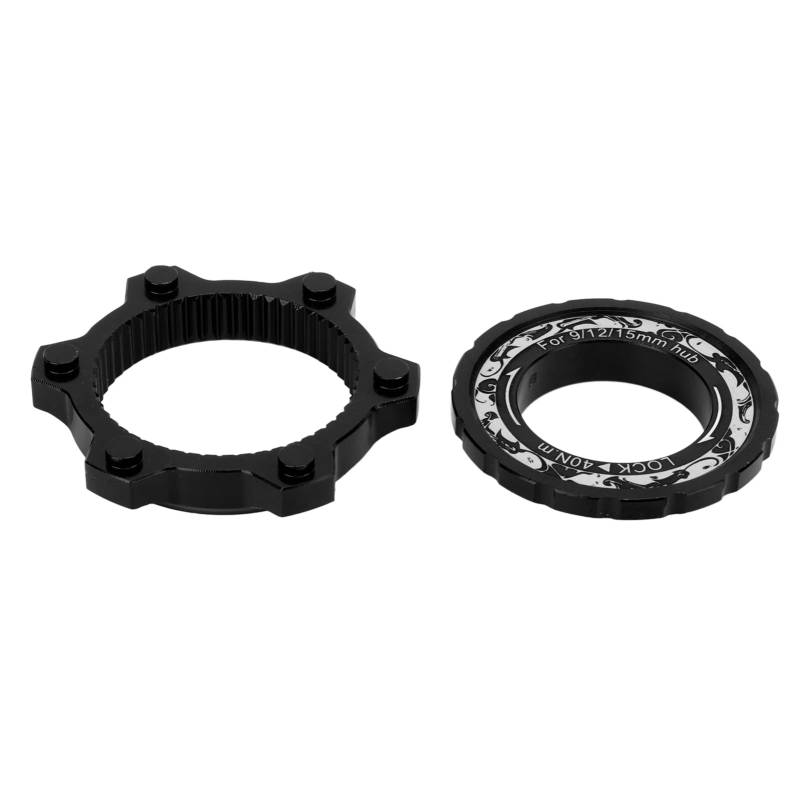 Bike Center Lock Adapter, Aluminium -Legierungsrad -Fahrrad -Hub -Adapter 6 Bolzenrotoradapter für Bergbikes Einfach Installieren Sie das Fahrradkonvertierungswerkzeug (Schwarz) von WOHPNLE