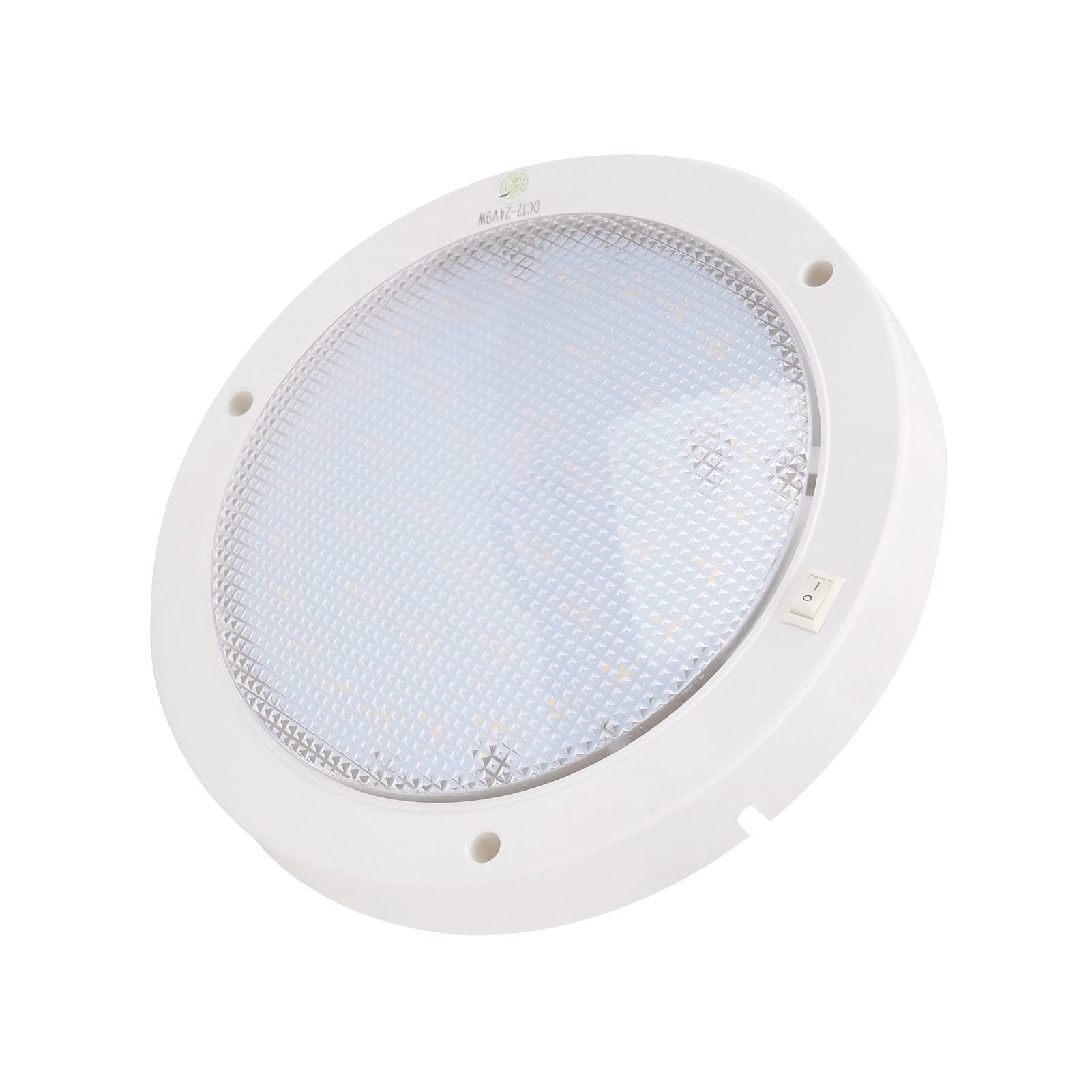 LED runde Tafel Licht, ultra helles 300 lm LED -Panel Leuchten mit Nachtglühknopfschalter Oberflächenmontage RV Innenlichter Deckenbehandlung für Wohnwagen -Boote Anhänger (Warm weiß) von WOHPNLE