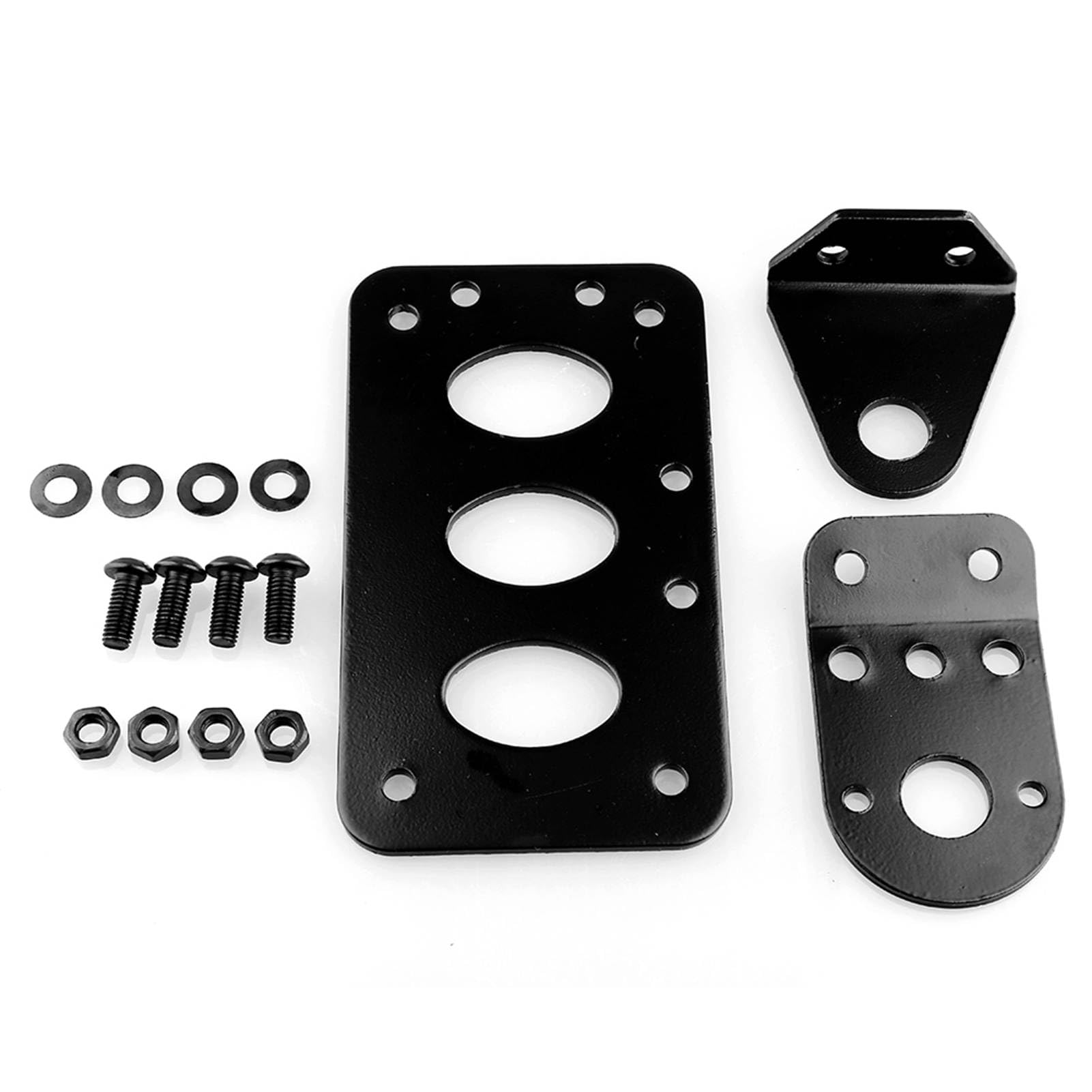 Motorrad -Kennzeichen -Plattenhalterung, Metall -Seitenmontage -Rücklicht -LED -Bremsschützer -Kennzeichen Motorrad Bremsstrich Lizenzhalter Inhaber Halterung Halterung (schwarz) von WOHPNLE