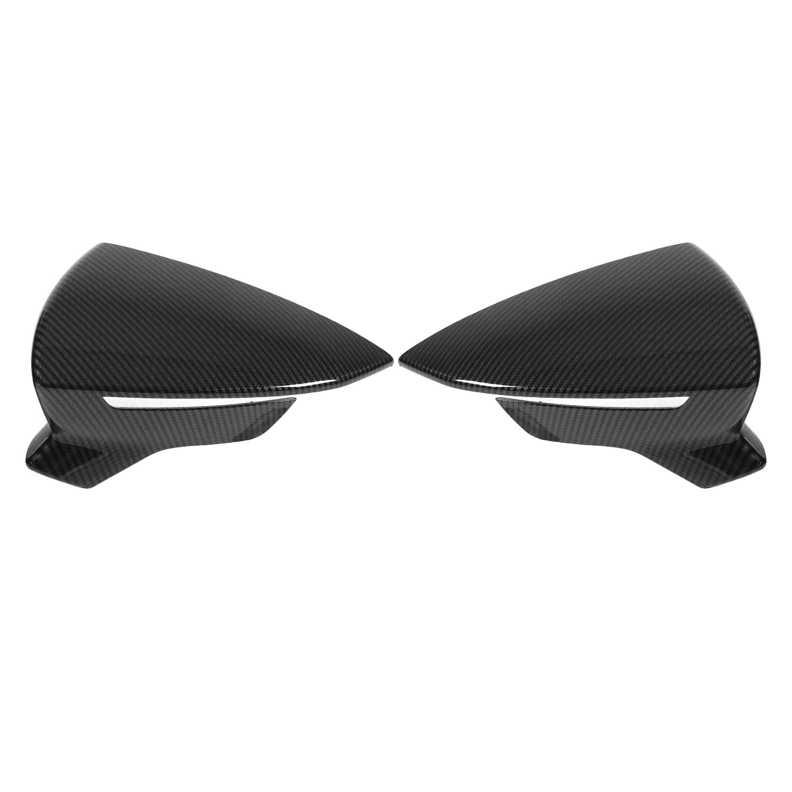 Rückspiegelabdeckung, 2pcs verbesserte Aerodynamik -Seitenspiegelabdeckung Gloss Black Outs Accessoires für Sitz MK3 5f St, MK5, KJ7 2013-2020 (Kohlefaserstil) von WOHPNLE