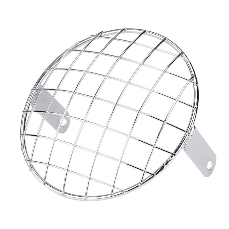 WOHPNLE 7 -Zoll -Scheinwerfer -Mesh -Abdeckung, Mesh Grill Side Mount Universal Scheinwerfermaske Schwarzes Motorrad -Scheinwerfer mit Scheinwerferwächter Mesh Cover für Cafe Racer (Elektropliert) von WOHPNLE
