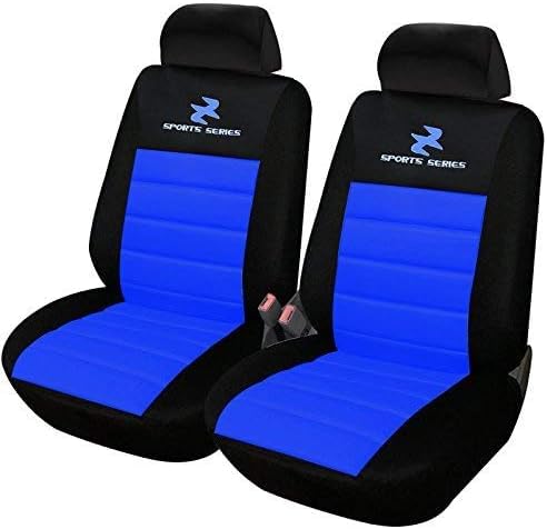 WOLTU 2er Sitzbezüge Auto Einzelsitzbezug universal Größe, Komplettset, blau von WOLTU