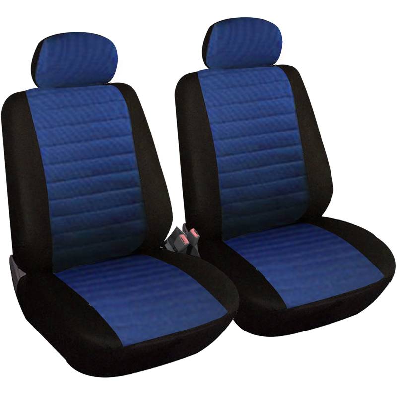 WOLTU Sitzbezüge Auto Vordersitze Universal Auto-Schonbezüge für Fahrersitz & Beifahrer 2er Sitzauflage/blau von WOLTU