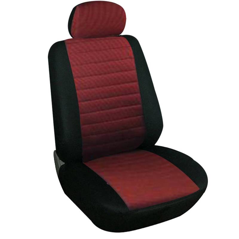 WOLTU 7233 Sitzbezug Auto Einzelsitzbezug universal Größe, 1er Set, schwarz/rot von WOLTU