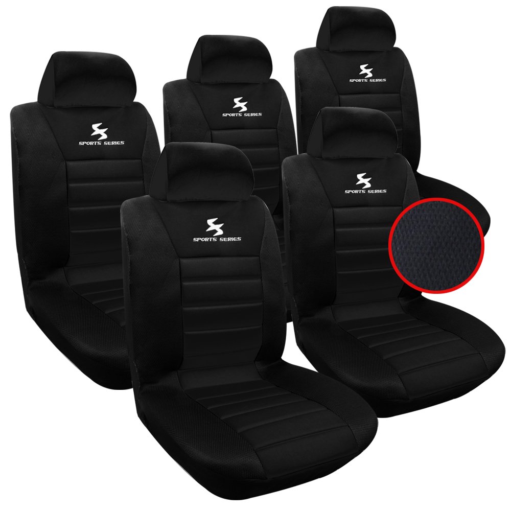 WOLTU 5er Sitzbezüge Auto Einzelsitzbezug universal Größe, Komplettset, schwarz WOLTU 5er Sitzbezüge Auto Einzelsitzbezug universal Größe, Komplettset, schwarz von WOLTU