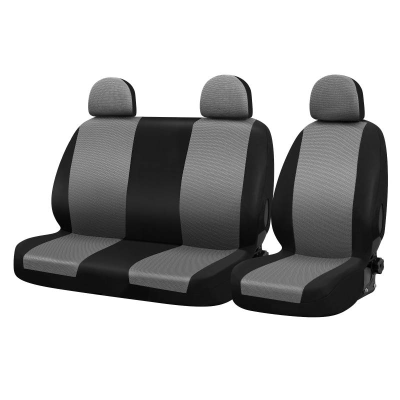 WOLTU AS7333 Auto Sitzbezüge universal Größe, 1+2 Sitzbezug Schonbezüge aus Polyester aus Polyester schwarz grau von WOLTU