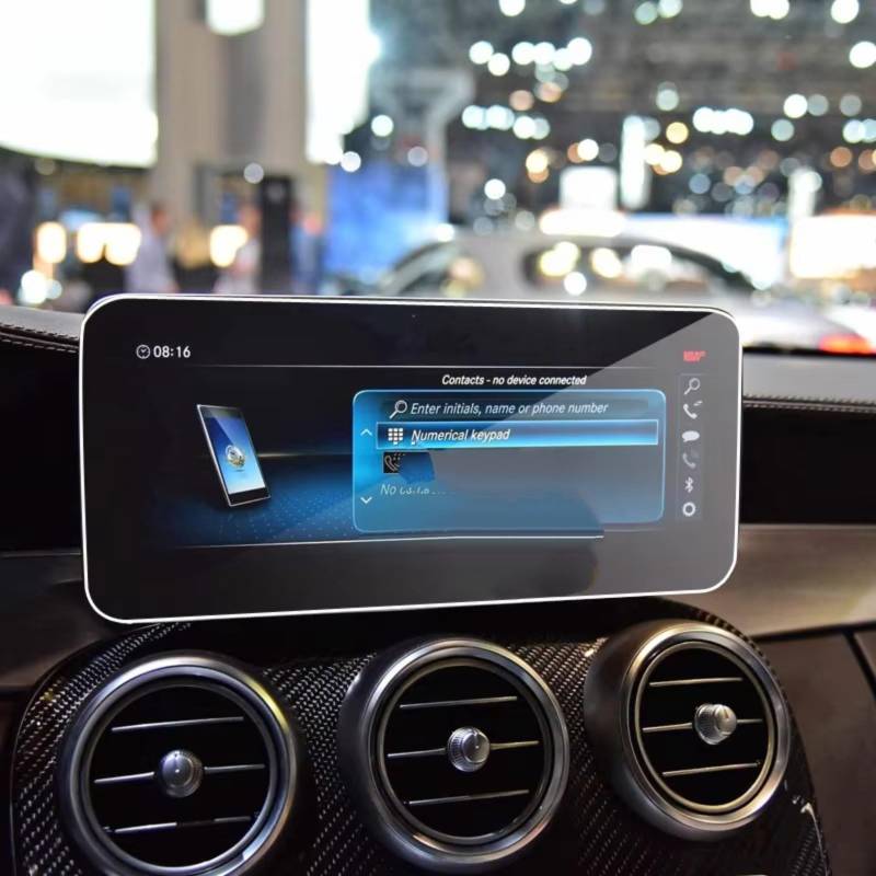 Innenzubehör Kompatibel Mit Benz C-Klasse Für W205 W204 C180 C200 C260 2019 2020, 1 Stück, Auto-Navigation, Gehärtete Glasfolie, Zubehör von WOLWES