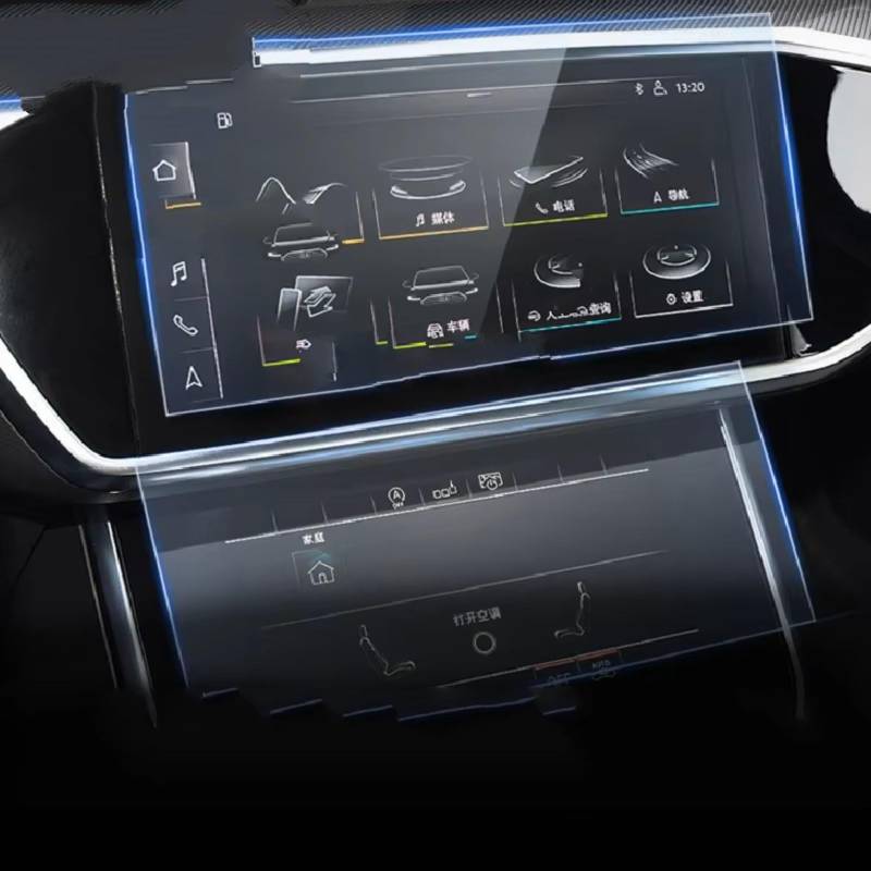 WOLWES Innenzubehör Kompatibel Mit A6 A7 C8 2019 2020 2021 2022 2023 1 Set Auto GPS-Navigationsfolie LCD-Bildschirm TPU-Schutzfolie Zubehör von WOLWES