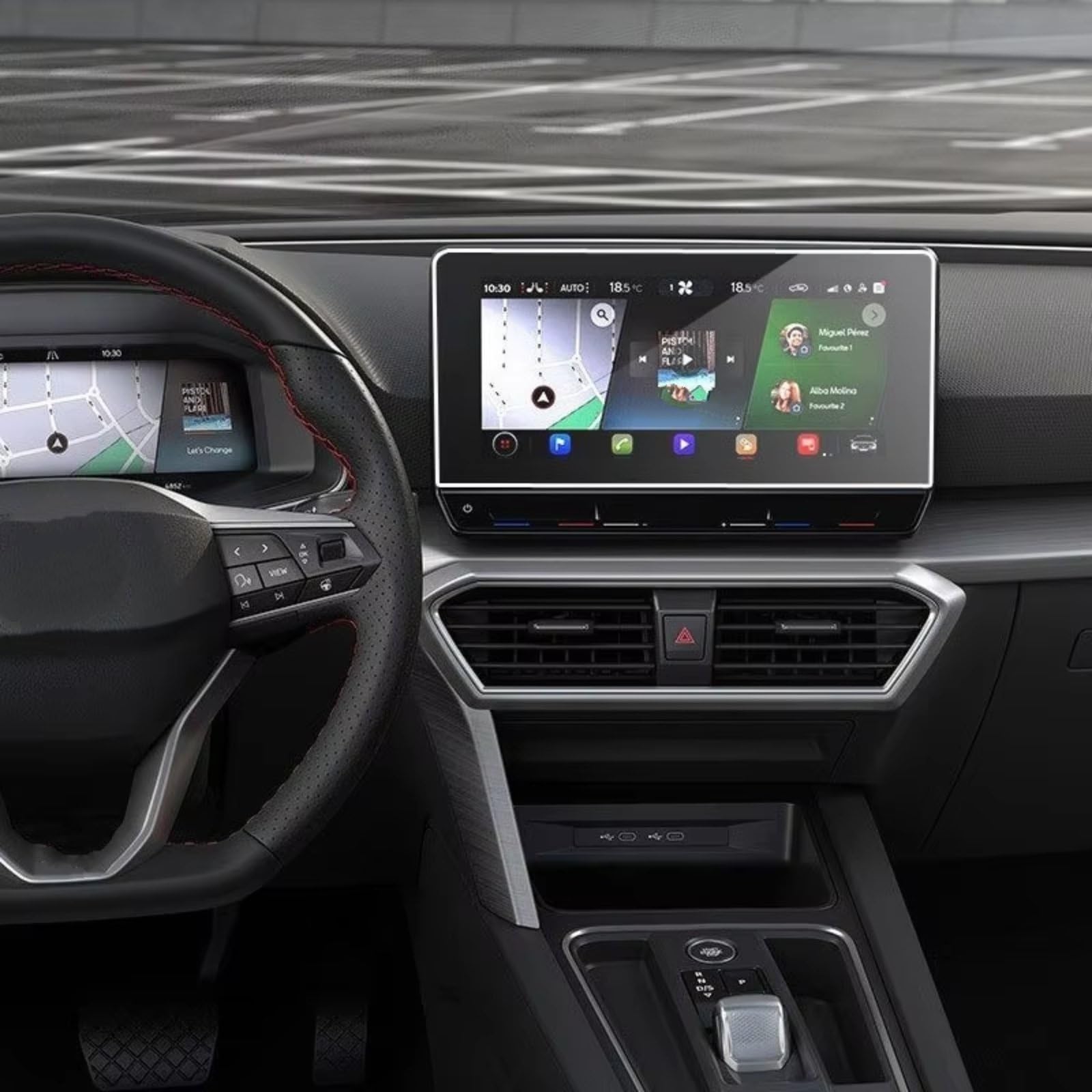 WOLWES Innenzubehör Kompatibel Mit C&upra Für Leon 2020. 1 Stück PET-Folie Displayschutzfolie 10 Zoll Auto GPS Navigation Center Display WOLWES Innenzubehör Kompatibel Mit C&upra Für Leon 2020. 1 Stück PET-Folie Displayschutzfolie 10 Zoll Auto GPS Navigation Center Display von WOLWES