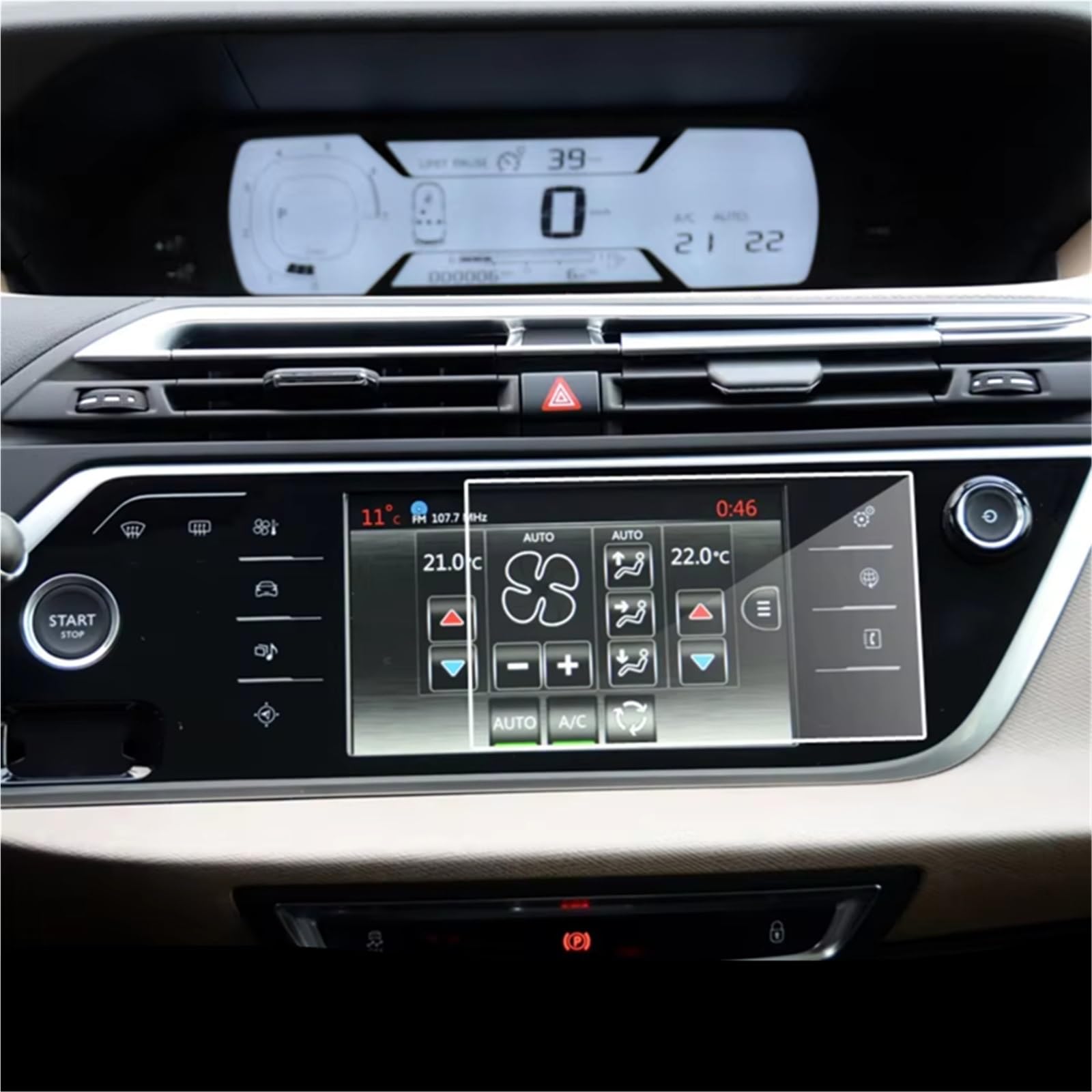 WOLWES Innenzubehör Kompatibel Mit Citroen C4 Für Picasso 2014 2015 2016 2017, 1 Stück Gehärtete Glasfolie, Auto-GPS-Navigation, Klare Displayschutzfolie WOLWES Innenzubehör Kompatibel Mit Citroen C4 Für Picasso 2014 2015 2016 2017, 1 Stück Gehärtete Glasfolie, Auto-GPS-Navigation, Klare Displayschutzfolie von WOLWES