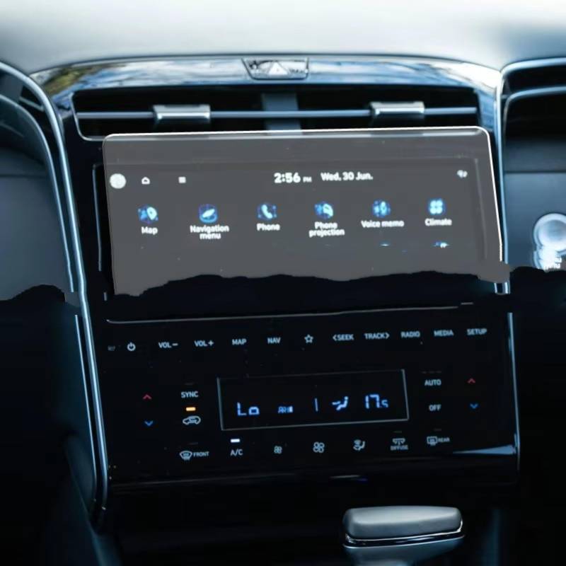 WOLWES Innenzubehör Kompatibel Mit Hyundai Für Tucson Für Elite 2021. 1 Stück Gehärtetes Glas Displayschutzfolie Auto-Navigations-Display-Zubehör von WOLWES