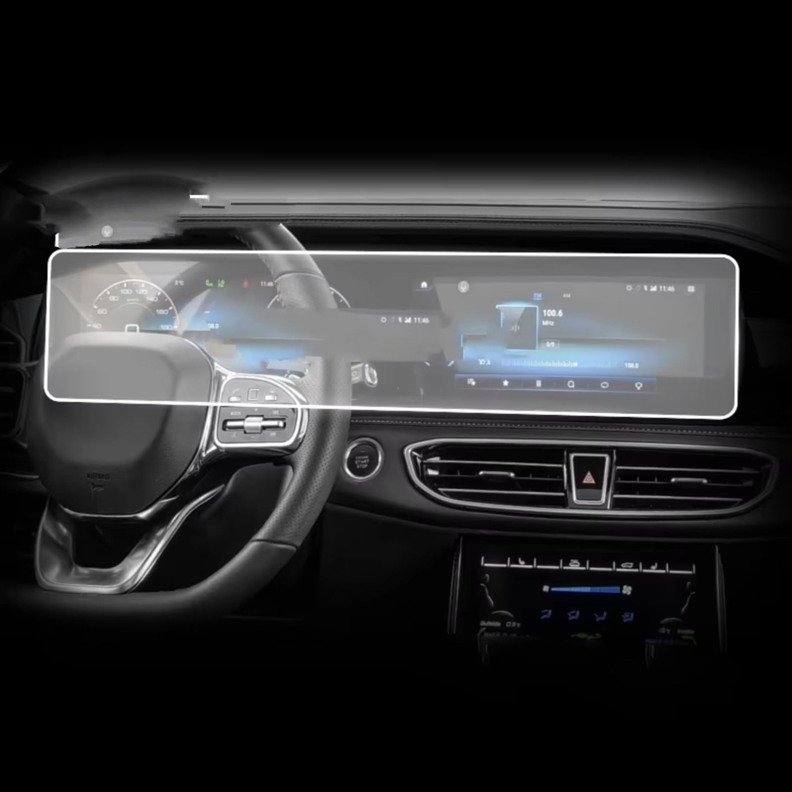 WOLWES Innenzubehör Kompatibel Mit Jetour Für X90 X95 2020 2021 2022 2023. 1 Stück Auto-Navigations-Schutzfolie(Style A) von WOLWES