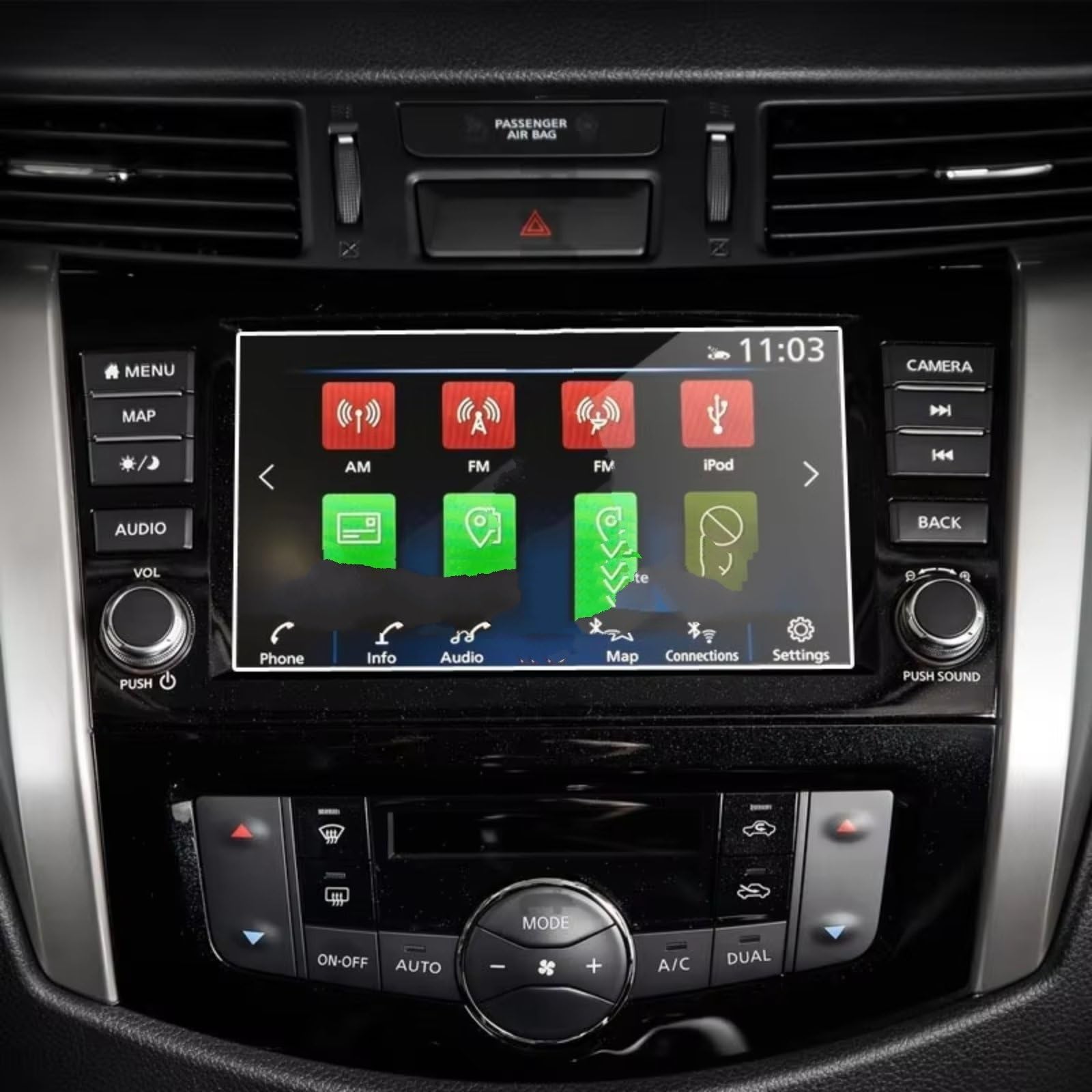WOLWES Innenzubehör Kompatibel Mit Nissan Für Navara 2021. 1 Stück Displayschutzfolie Aus Gehärtetem Glas, Auto-GPS-Navigation, Innenzubehör WOLWES Innenzubehör Kompatibel Mit Nissan Für Navara 2021. 1 Stück Displayschutzfolie Aus Gehärtetem Glas, Auto-GPS-Navigation, Innenzubehör von WOLWES