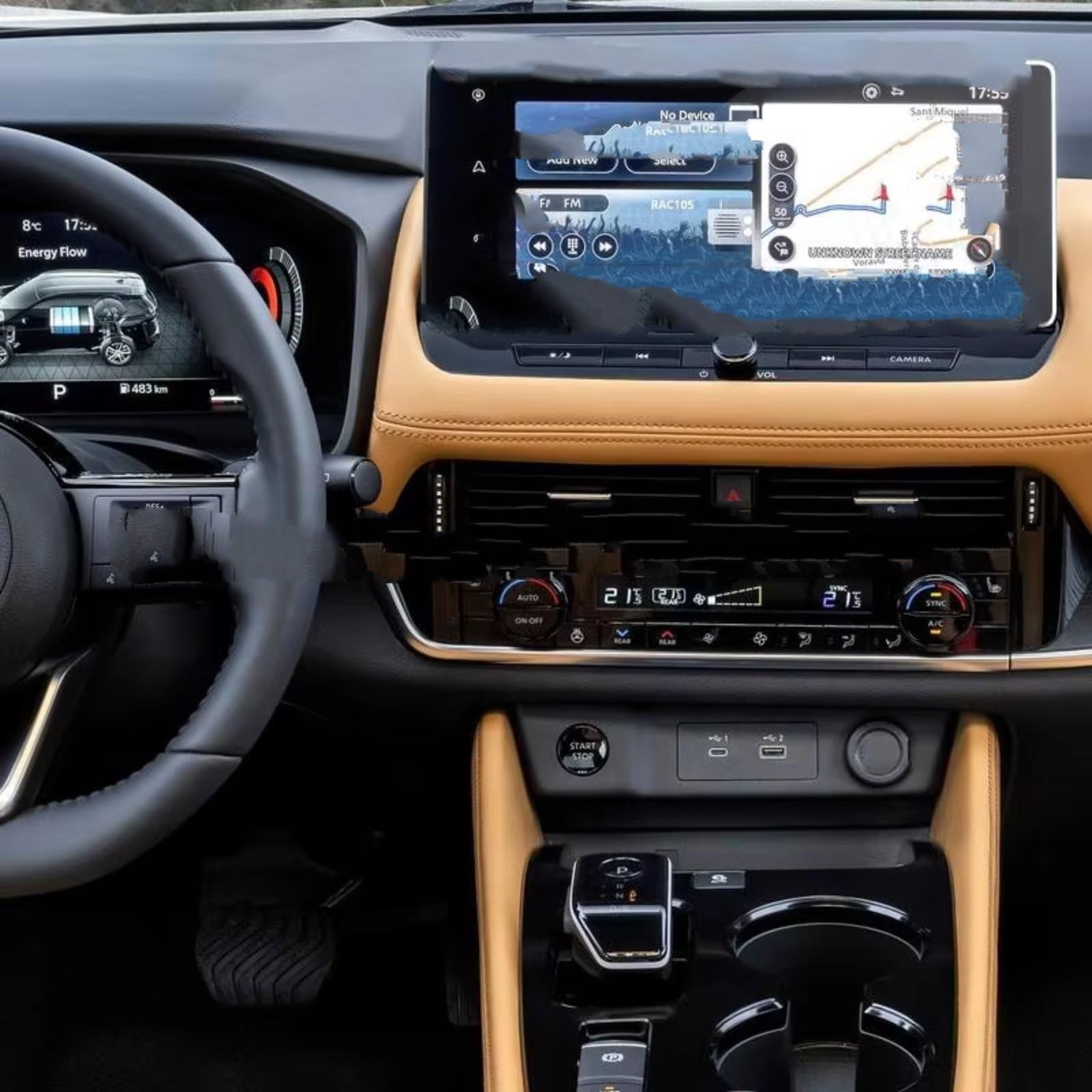 WOLWES Innenzubehör Kompatibel Mit Nissan Für X-Trail 2023. 1 Stück Displayschutzfolie Aus Gehärtetem Glas, GPS-Navigation, Innenzubehör WOLWES Innenzubehör Kompatibel Mit Nissan Für X-Trail 2023. 1 Stück Displayschutzfolie Aus Gehärtetem Glas, GPS-Navigation, Innenzubehör von WOLWES