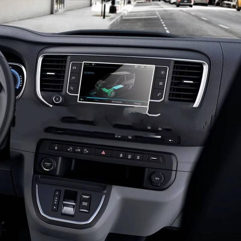WOLWES Innenzubehör Kompatibel Mit Peugeot Für Expert 2020, 1 Stück, 7 Zoll, Autoradio, GPS, Navigation, Innenraum, Gehärtetes Glas, Displayschutzfolie von WOLWES