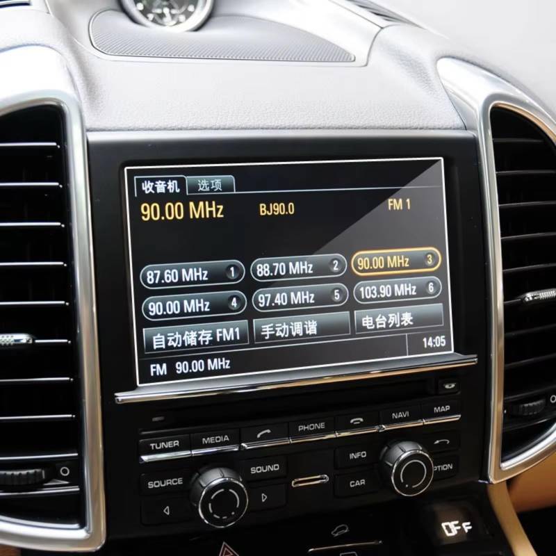 WOLWES Innenzubehör Kompatibel Mit Porsche Für Cayenne 2010 2011 2012 2013 2014 2015 1 Stück Auto GPS Navigation Displayschutzfolie Zubehör von WOLWES