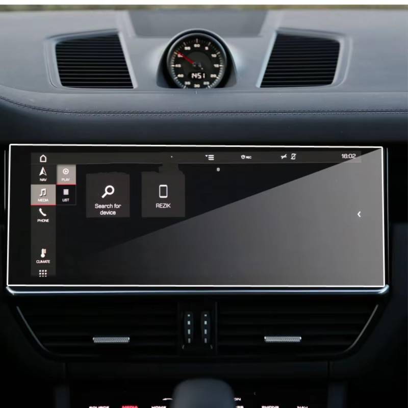 WOLWES Innenzubehör Kompatibel Mit Porsche Für Cayenne 2018 2019 2020, 1 Stück, Gehärtetes Glas, GPS-Navigation, Displayschutzfolie, Zubehör von WOLWES