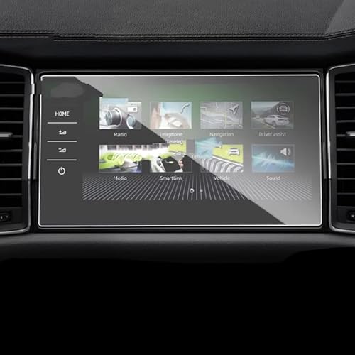 WOLWES Innenzubehör Kompatibel Mit Skoda Für Kodiaq GT 2019 2020 2021 2022 2023. 1 Stück Auto-GPS-Navigationsfolie Aus Gehärtetem Glas(GPS Navigation) von WOLWES