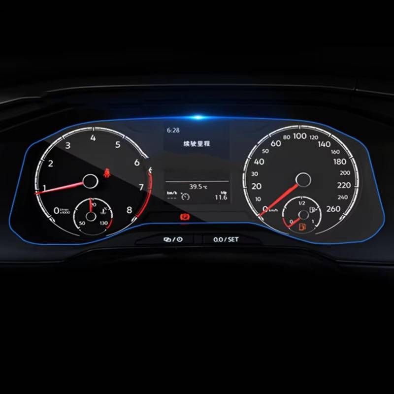 WOLWES Innenzubehör Kompatibel Mit Vw Für J&etta VS5 VS7 2019 2020 2021 2022 2023. 1 Stück. Auto-Innenraum-Instrumententafel-Membran-Displayschutz von WOLWES