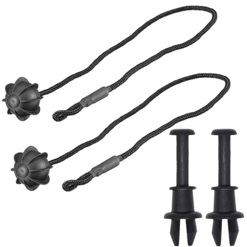 WOLWES Kompatibel Mit Seat Für MII Für Toledo 1M 5P KG 3T5867769 3V5863634 5E5863634 6V6863634 Z5867769 Auto-Paketregal-Schnur-Clips-Halter-Pivot-Aufhänger Halteband Hutablage(1 Kit) von WOLWES