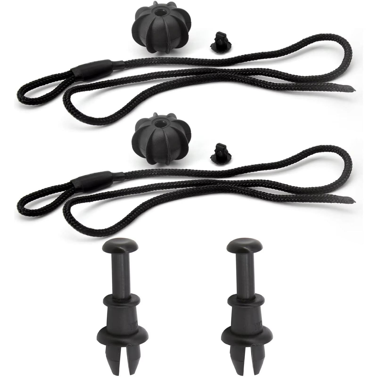WOLWES Kompatibel Mit Skoda Für Octavia A5 A7 1Z 5E Für Superb 3T 3V Für Fabia MK1 MK2 MK3 Hintere Kofferraumwanne Arcel Regalgurt Schnurschnur Halteband Hutablage(2pc with 2pcs Clips) von WOLWES