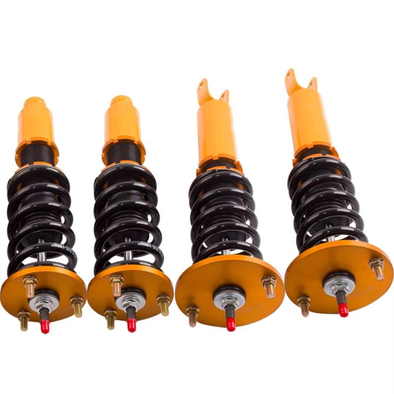 WOLWES Stoßdämpfer Set Kompatibel Mit Accord 1990 1991 1992 1993 1994 1995 1996 1997 Gewindefahrwerk-Aufhängungssatz ADJ. Dämpfer-Ersatz, Verstellbarer Dämpfer-Stoßdämpfer von WOLWES