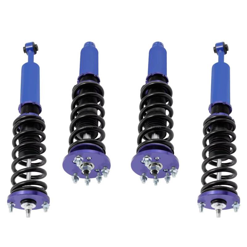 WOLWES Stoßdämpfer Set Kompatibel Mit Accord VII CM4 CM5 CM6 CM7 CM8 Für Inspire 2003–2007. Höhenverstellbare Gewindefahrwerk-Stoßdämpfer. Verstellbare Federbeine(Blue) von WOLWES