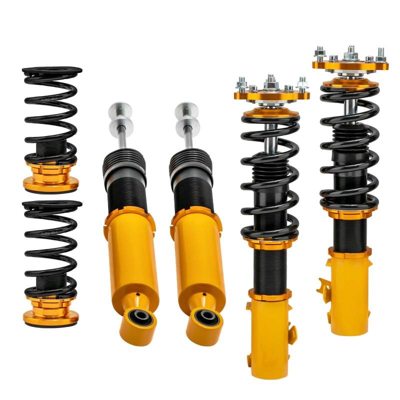 WOLWES Stoßdämpfer Set Kompatibel Mit Acura Für CSX 4-türige Limousine 2006 2007 2008 2009 2010 2011 Ersatz-Autoteile Höhenverstellbare Gewindefahrwerk-Stoßdämpfer(Yellow) von WOLWES