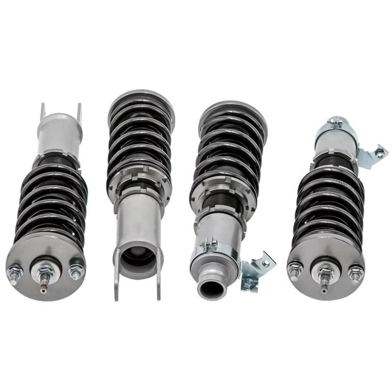 WOLWES Stoßdämpfer Set Kompatibel Mit Acura Für Integra 1990 1991 1992 1993 1994 1995 1996 1997 1998 1999 2000 2001 Gewindefahrwerk Federbeine Stoßdämpfer Dämpfung Einstellbarer Stoßdämpfer(Silver) von WOLWES