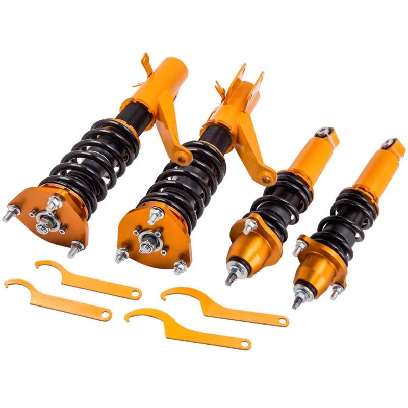 WOLWES Stoßdämpfer Set Kompatibel Mit Acura Für RSX Für Typ-S 2002 2003 2004 2005 2006 4X Vollständige Gewindefahrwerksfedern Federbeine Stoßdämpfer Gewindefahrwerks-Tieferlegungssatz von WOLWES