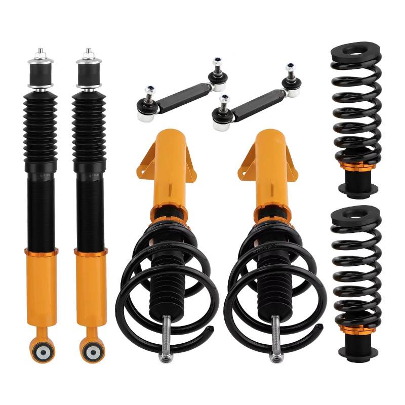 WOLWES Stoßdämpfer Set Kompatibel Mit Benz Für C-Klasse W203 C180 C200 C220 C230 C240 ​​C280 C320 Limousine RWD 2000–2007 Gewindefahrwerk Federungssatz Gewindefahrwerk Federbeine Stoßdämpfer von WOLWES
